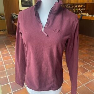 The North Face Maroon Quarter-Zip Pullover